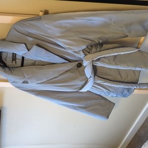 Water and wind protection belted padded jacket.